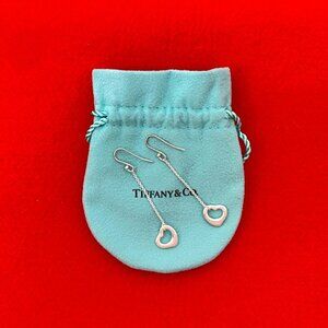 Tiffany & Co Open Heart Drop Earrings Silver 925 Accessori